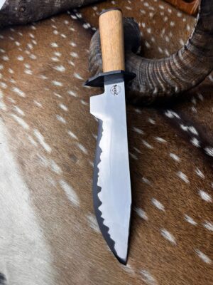 Couteau d’aventure type Bowie – Manche en bois de Guyane