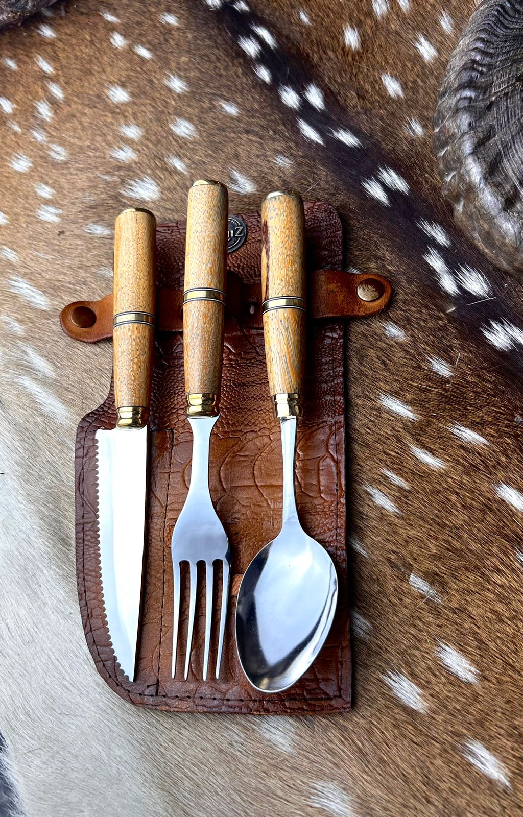 Kit de couverts artisanal – Bois de Guyane avec étui
