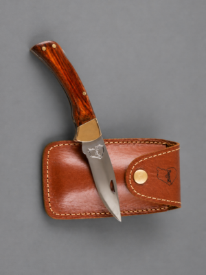 Petit canif manche bois satiné rubané